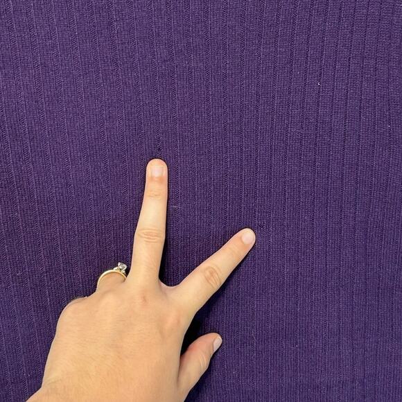 Lands' End Cable Knit Cashmere Sweater Vest NWOT Men's Sz XL Purple Quiet Luxury - Picture 8 of 8